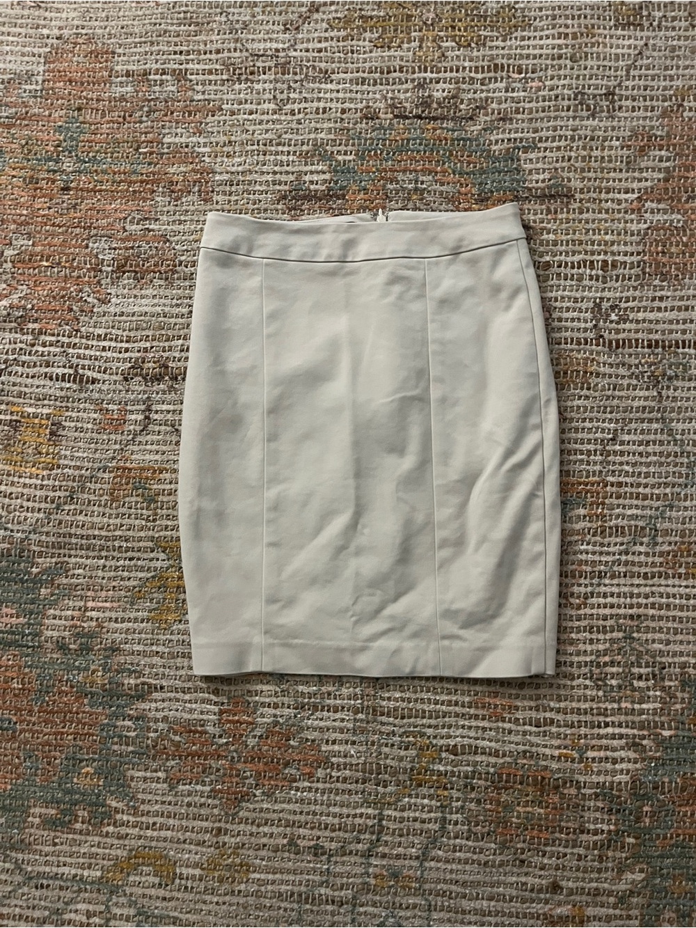 bebe Cream Tailored Pencil Skirt